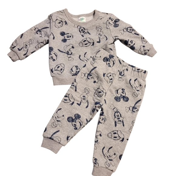 Disney Other - Disney Gray and Blue Character Pajama Set